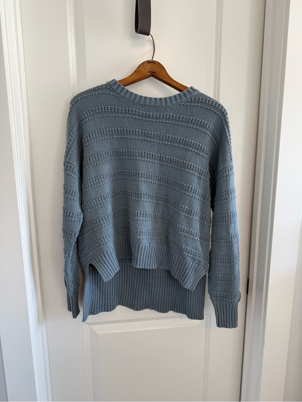 Soft Blue Women's Textured Knit Sweater